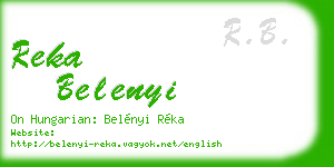 reka belenyi business card